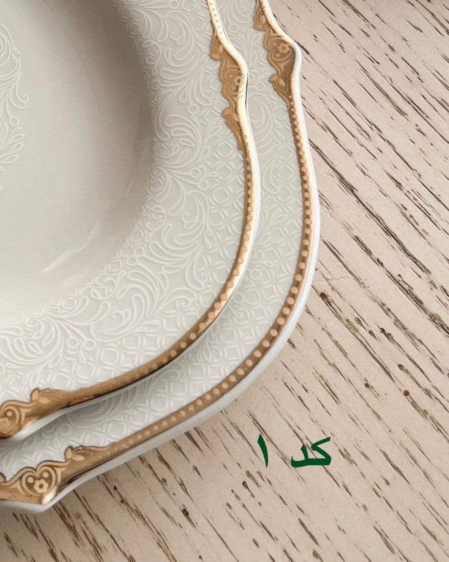 سرویس فنجان و نعلبکی چینی استخوانی ۱۲ پارچه ۶ عددی انجلیکا - کد ۱