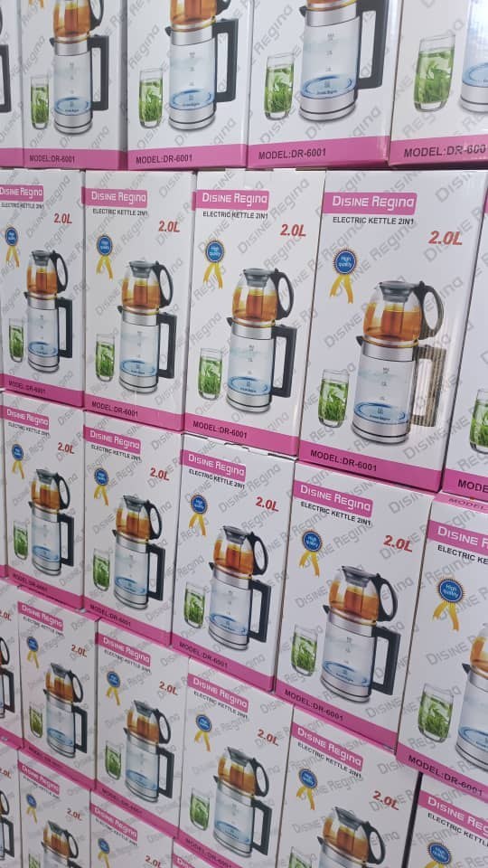 چای ساز دسینی مدل DR-6001 کتری ۲ لیتری قوری ۱ لیتری با فیلتر استیل
