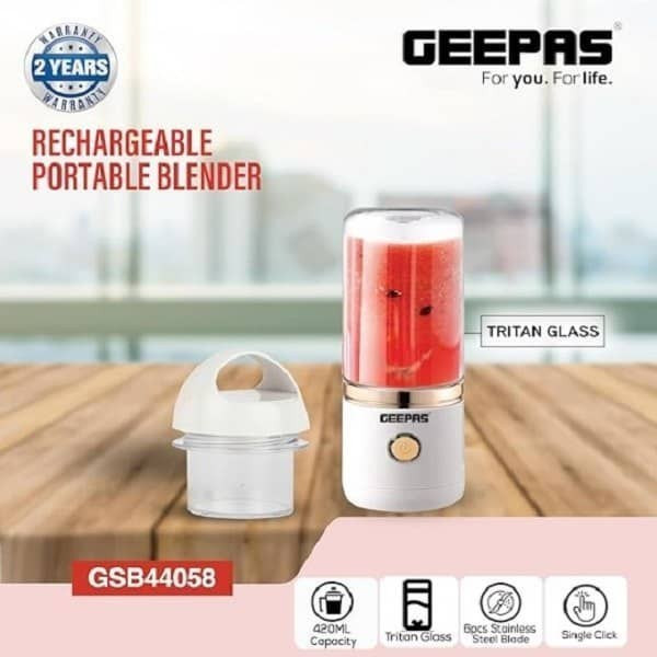 شیکر شارژی جیپاس مدل GSB44058 ظرفیت ۴۲۰ میلیلیتر