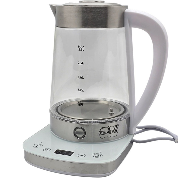 چای ساز رومانتیک هوم مدل KHD-425 ظرفیت ۲.۵ لیتر با کتری پیرکس