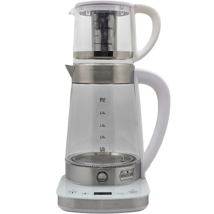 چای ساز رومانتیک هوم مدل KHD-425 ظرفیت ۲.۵ لیتر با کتری پیرکس