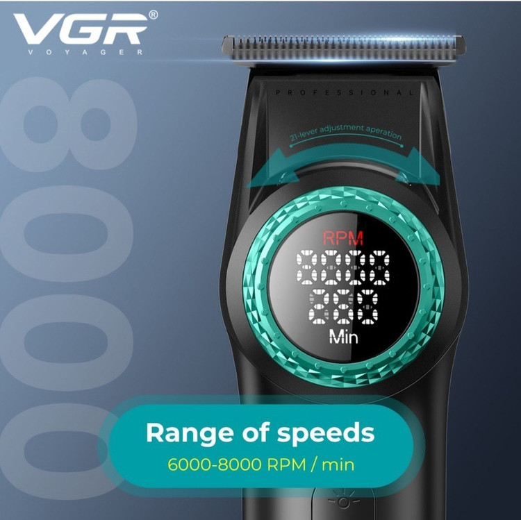 ماشین اصلاح وی جی آر مدل VGR V-977 با تیغه سرامیک و برش مستقیم